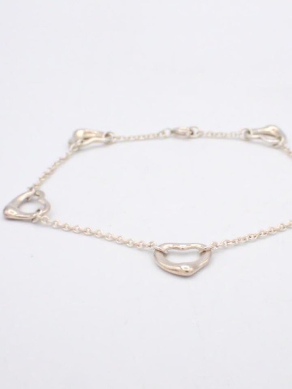 Tiffany & Co. Elsa Peretti Open Heart Bracelet 925 7.25" or 8" (two available)